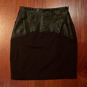 BEBE leather skirt